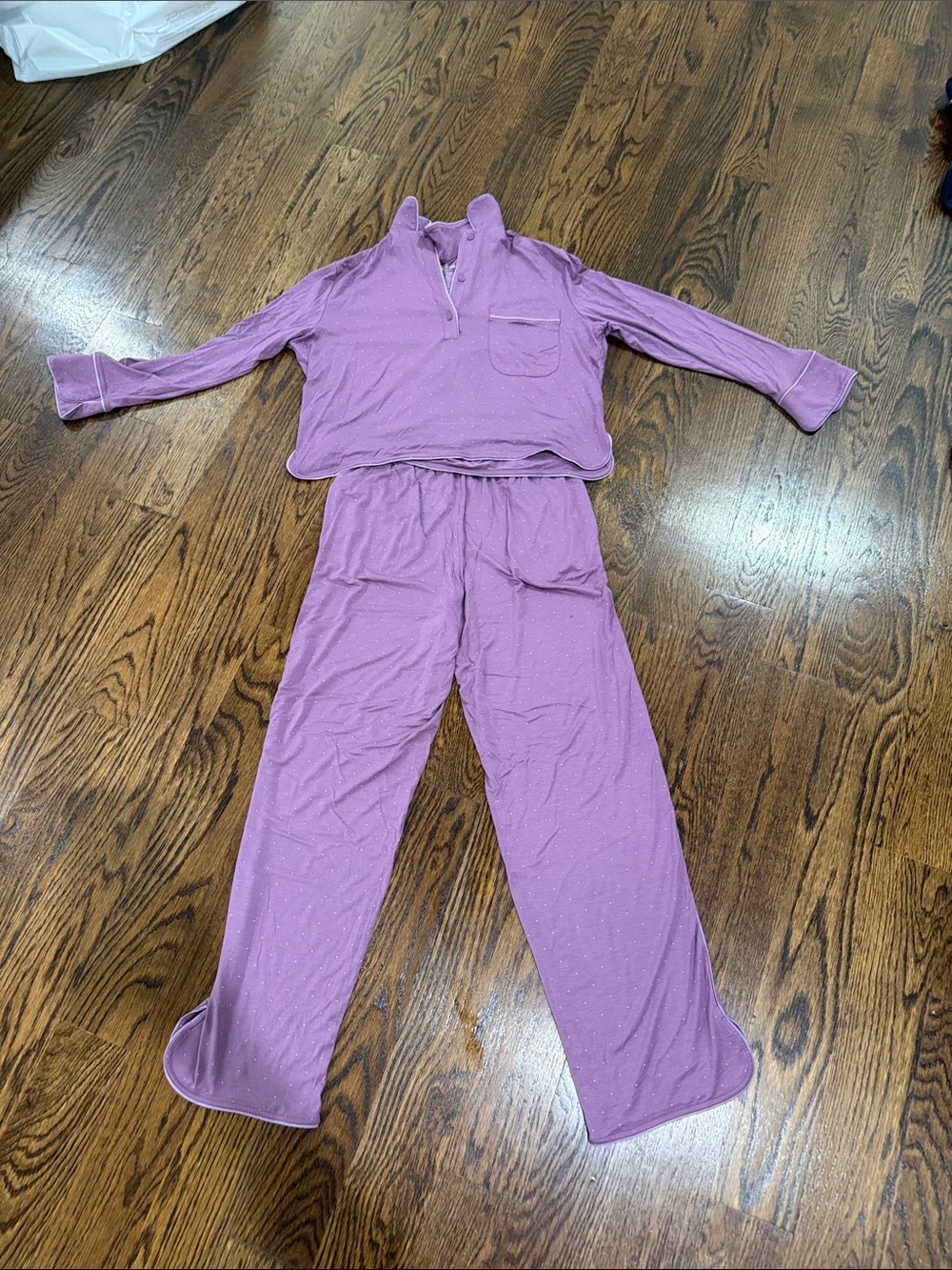 Tommy John Mauve Dot-Print Pajama Top
